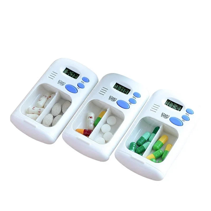 Mini Portable Pill Reminder Drug Alarm Timer Electronic Box Organizer