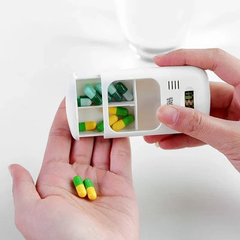 Mini Portable Pill Reminder Drug Alarm Timer Electronic Box Organizer