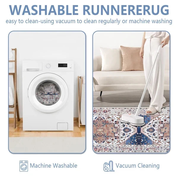 Boho 3-Piece Kitchen Rug Set with Runner