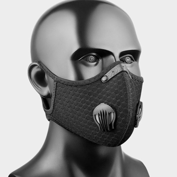 Reusable Half Face Cover Mask with Filter – Black