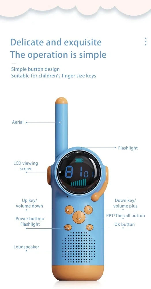 Blue And Pink Walkie-talkies - Two Packs