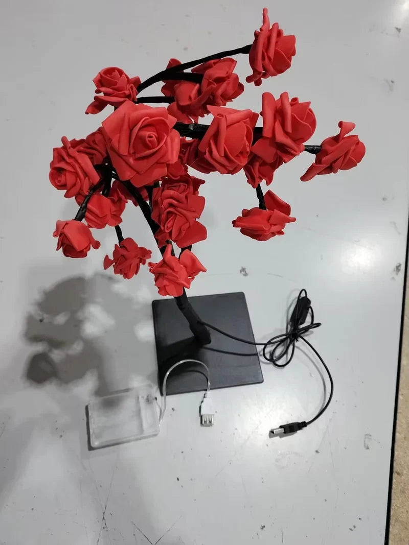 New LED Rose Tree Lamp Touch Screen Small Desk Lamp