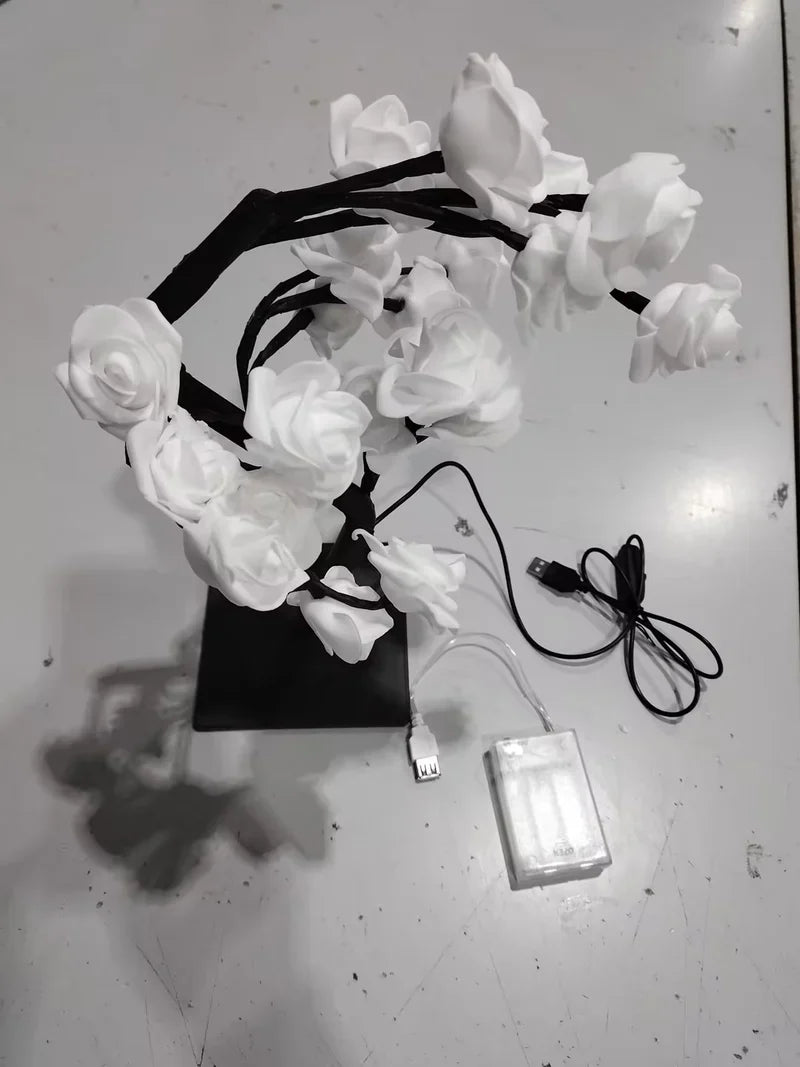 New LED Rose Tree Lamp Touch Screen Small Desk Lamp