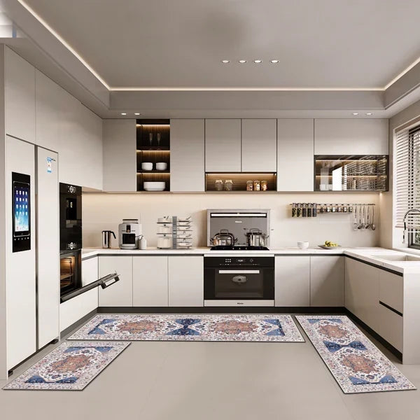 Boho 3-Piece Kitchen Rug Set with Runner