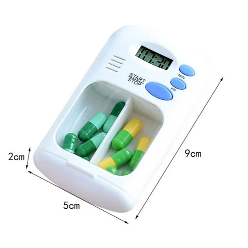 Mini Portable Pill Reminder Drug Alarm Timer Electronic Box Organizer