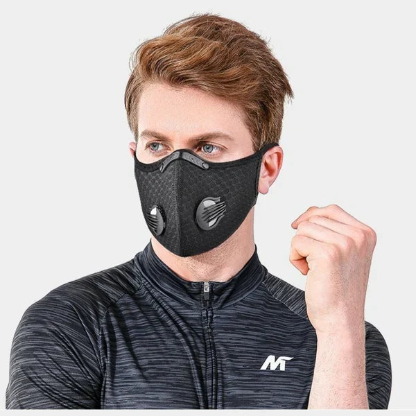 Reusable Half Face Cover Mask with Filter – Black