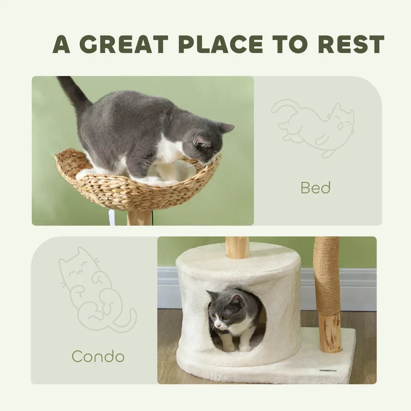 37-Inch Modern Cat Tree – Multi-Level Cat Tower