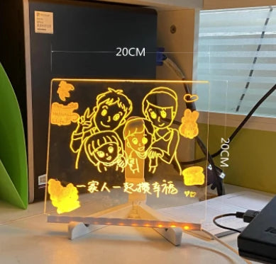 LED Transparent Luminous Handwriting And Eraser Acrylic